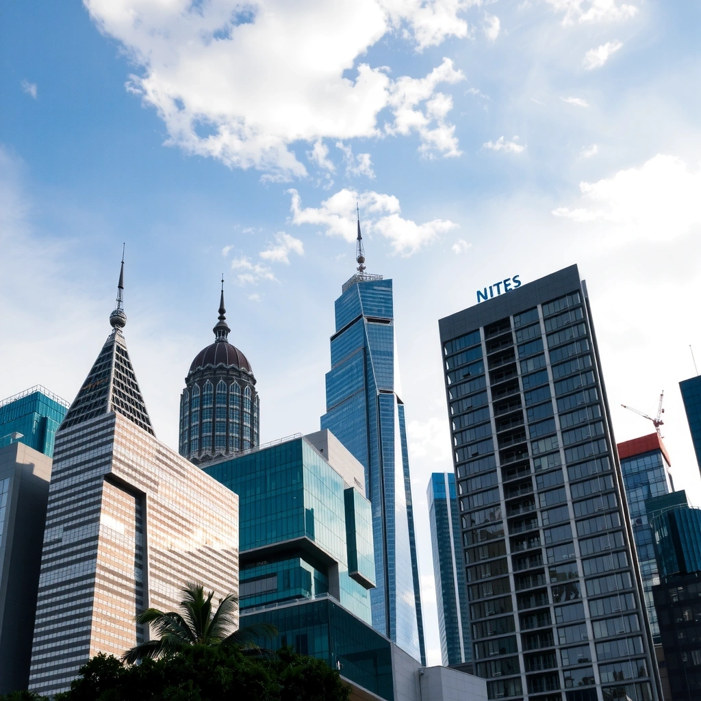 Kuala Lumpur skyline with new technology district